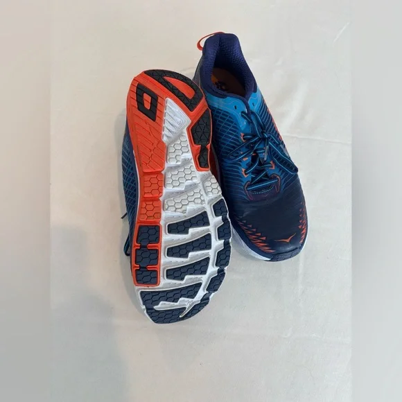 Hoka Arahi Running Shoes (Medieval Blue/Red Orange Color Wave) - Picture 2 of 4